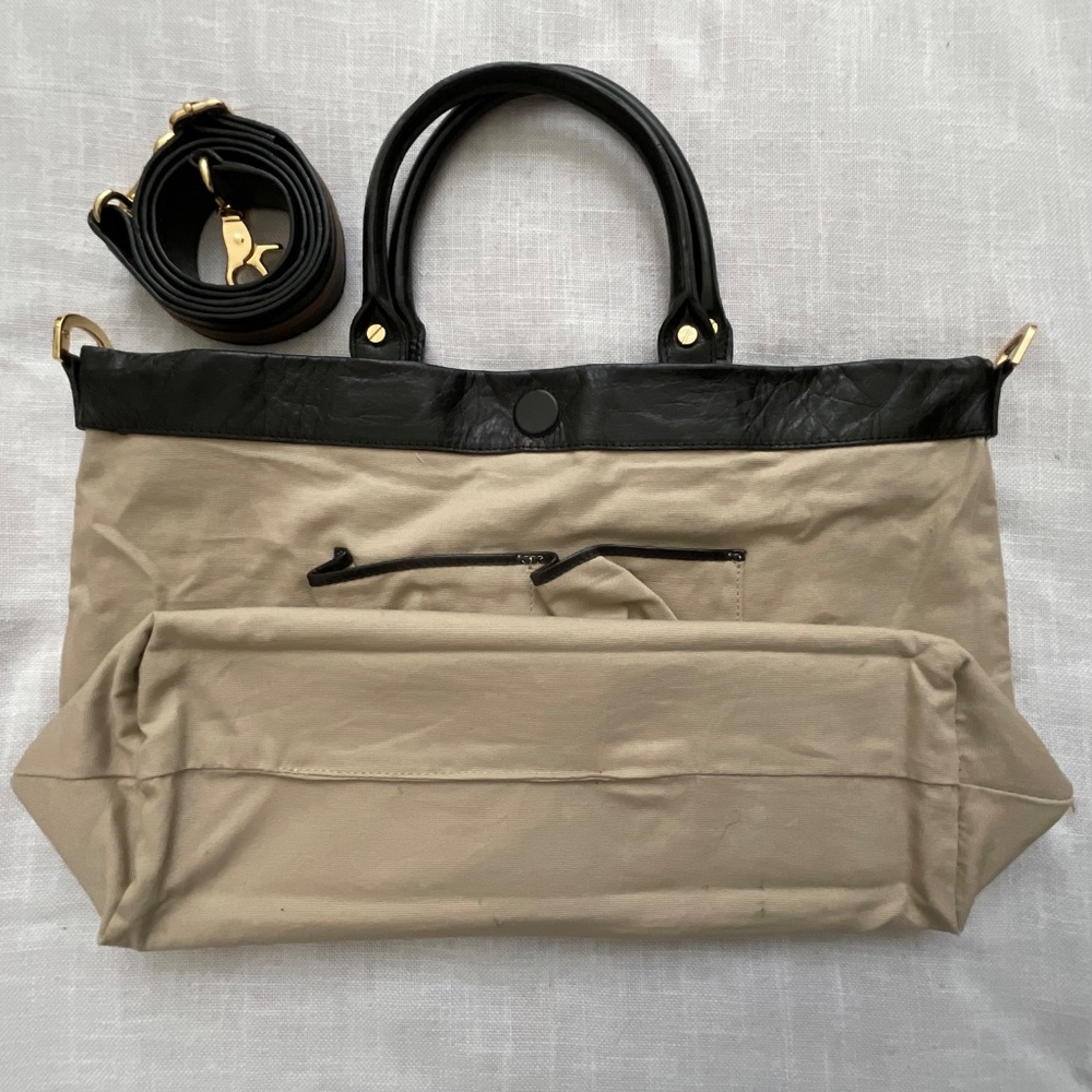 Tory Burch Black “Dena Distressed Leather Handbag - Picture 7 of 16